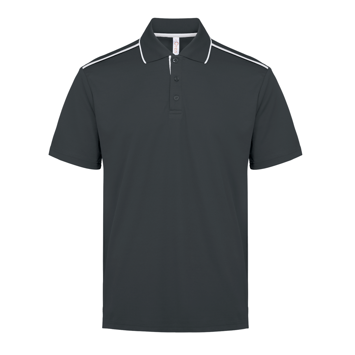 Aquila CVC Dry Polo - Dark Grey / White