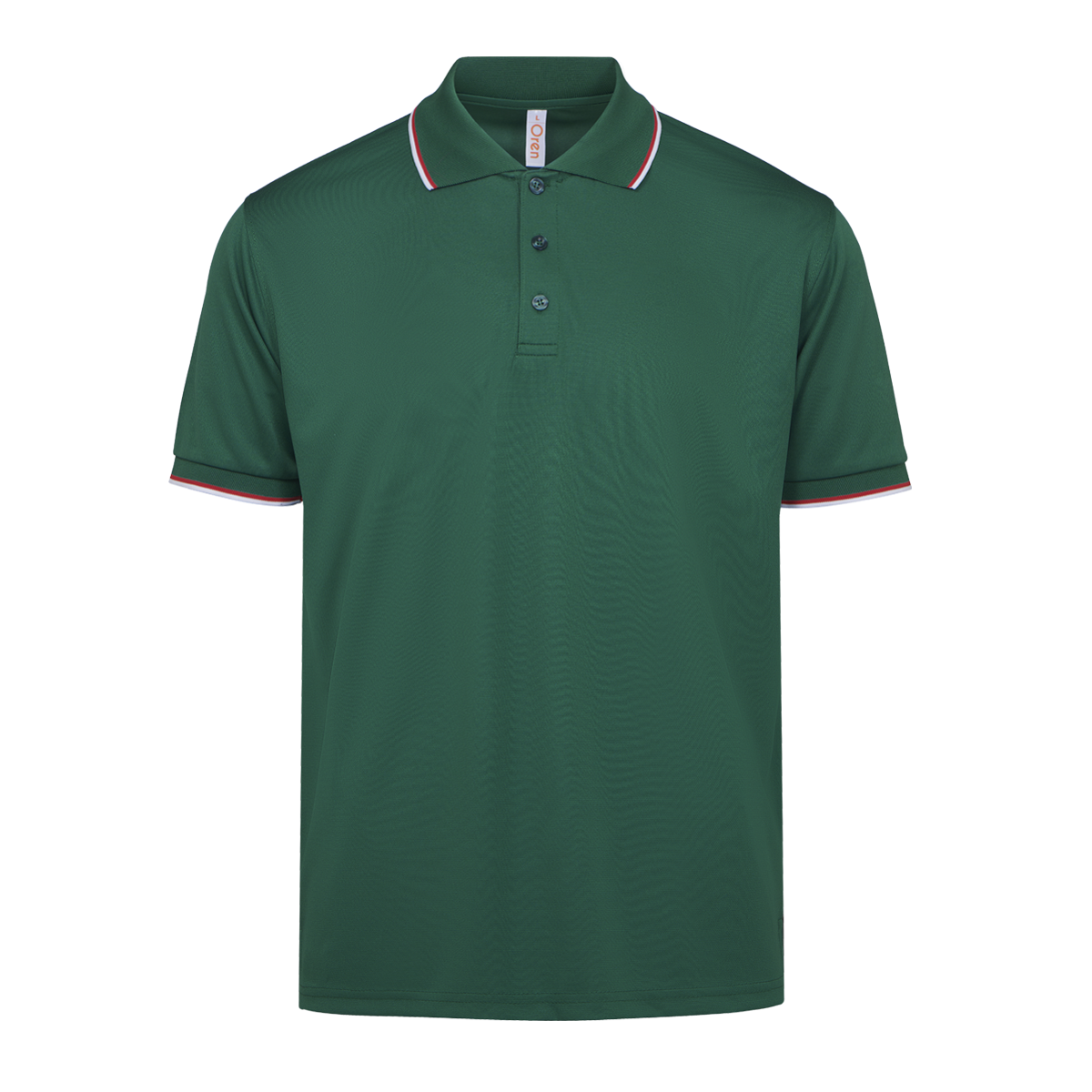 Taurus Microfibre Dry Polo - Forest Green / Red / White