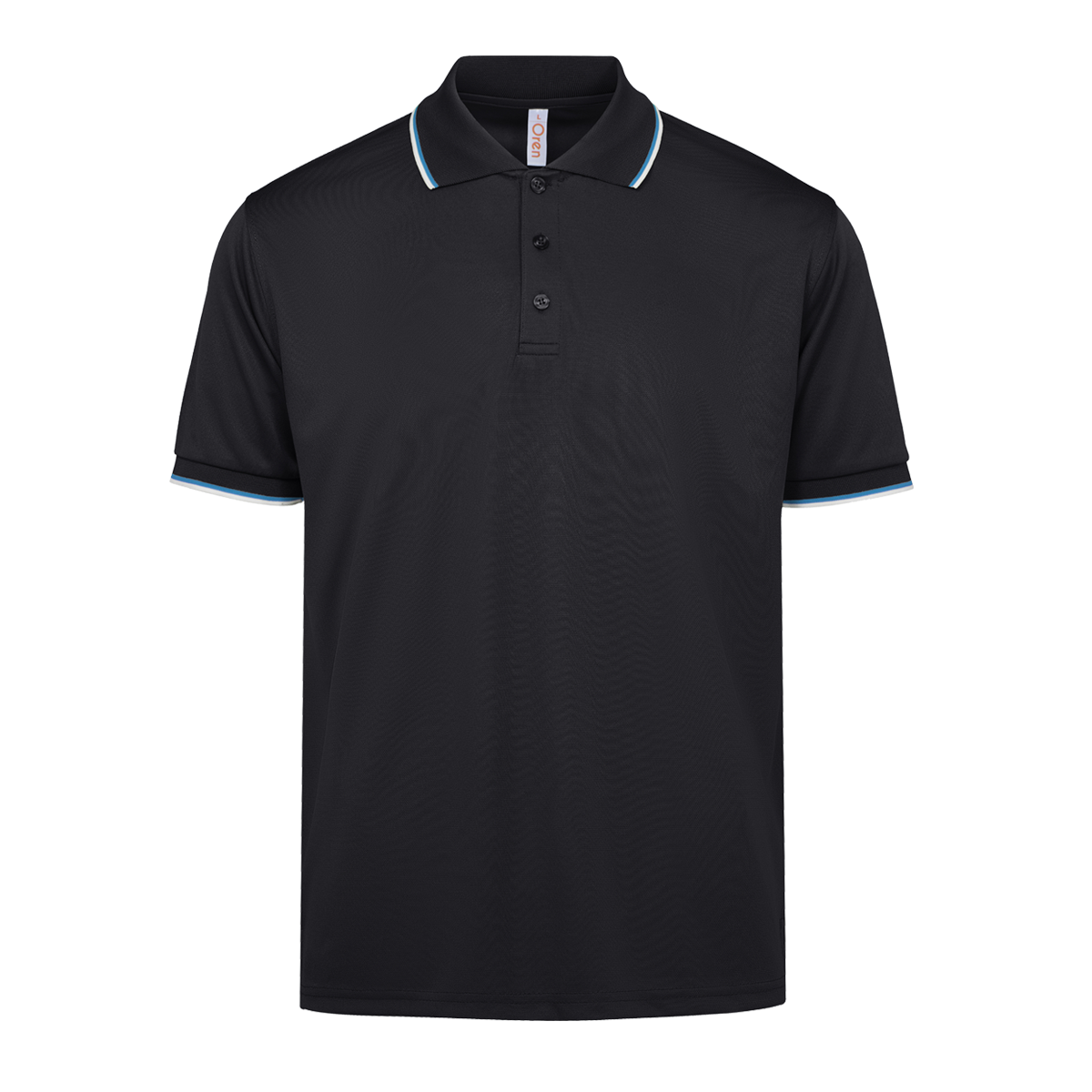 Taurus Microfibre Dry Polo - Black / Sea Blue / White