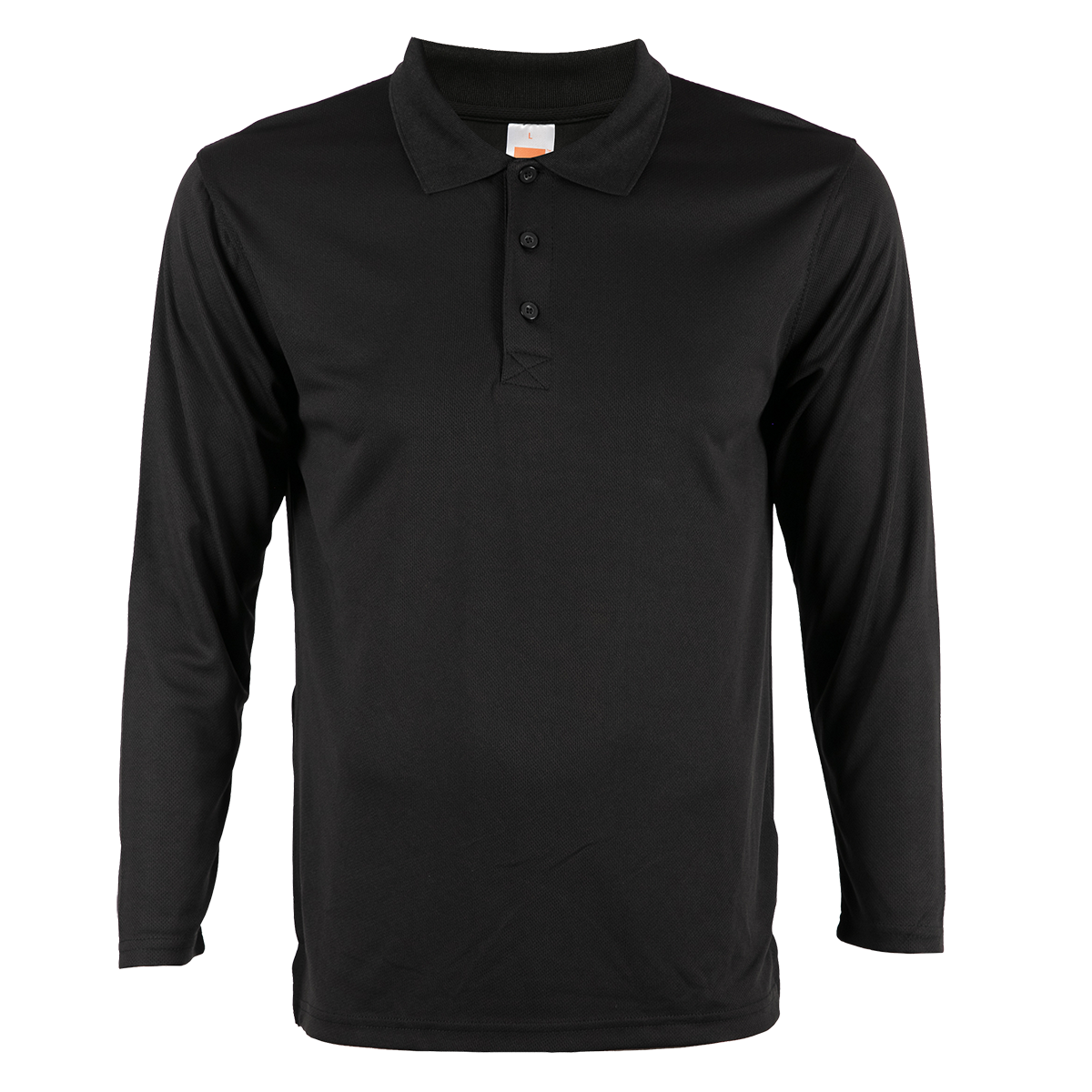Nova Microfibre Long Sleeve Dry Polo - Black