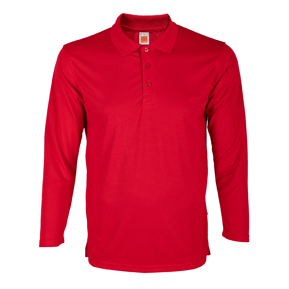 Nova Microfibre Long Sleeve Dry Polo - Red