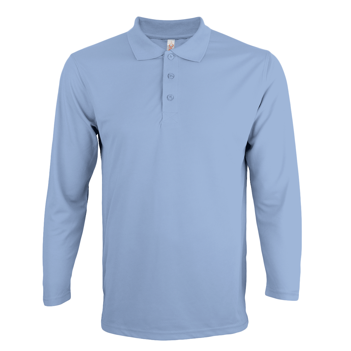 Nova Microfibre Long Sleeve Dry Polo - Light Blue
