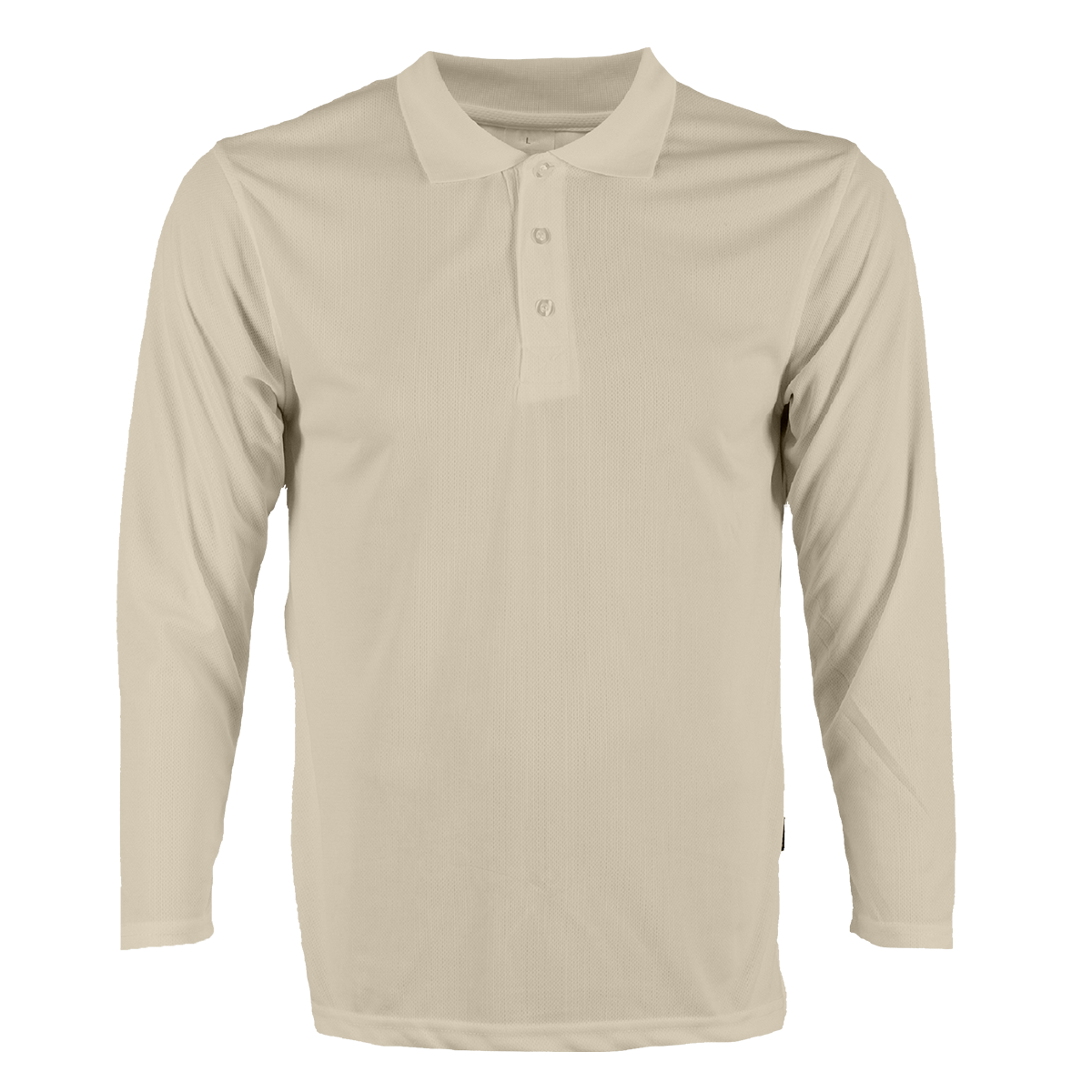 Nova Microfibre Long Sleeve Dry Polo - Sand