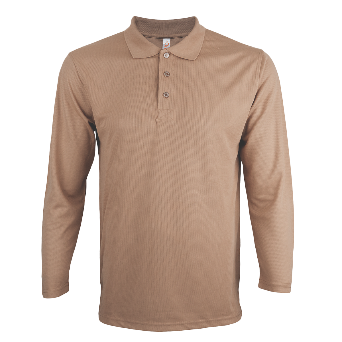 Nova Microfibre Long Sleeve Dry Polo - Caramel