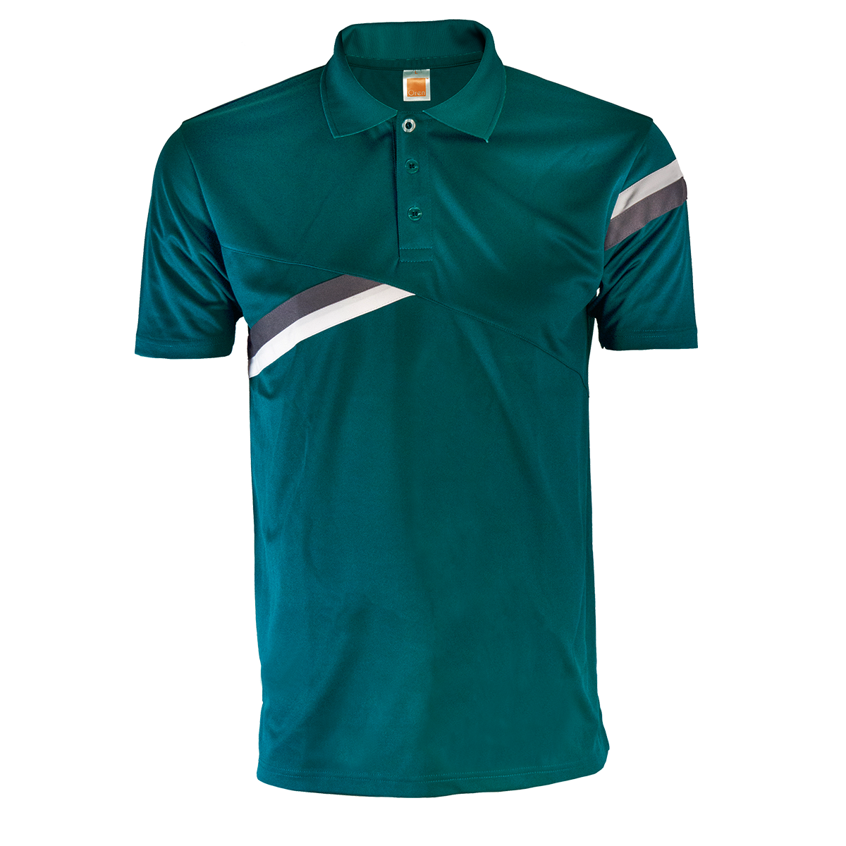 Gravity Microfibre Dry Polo - Midnight Green / Grey / White