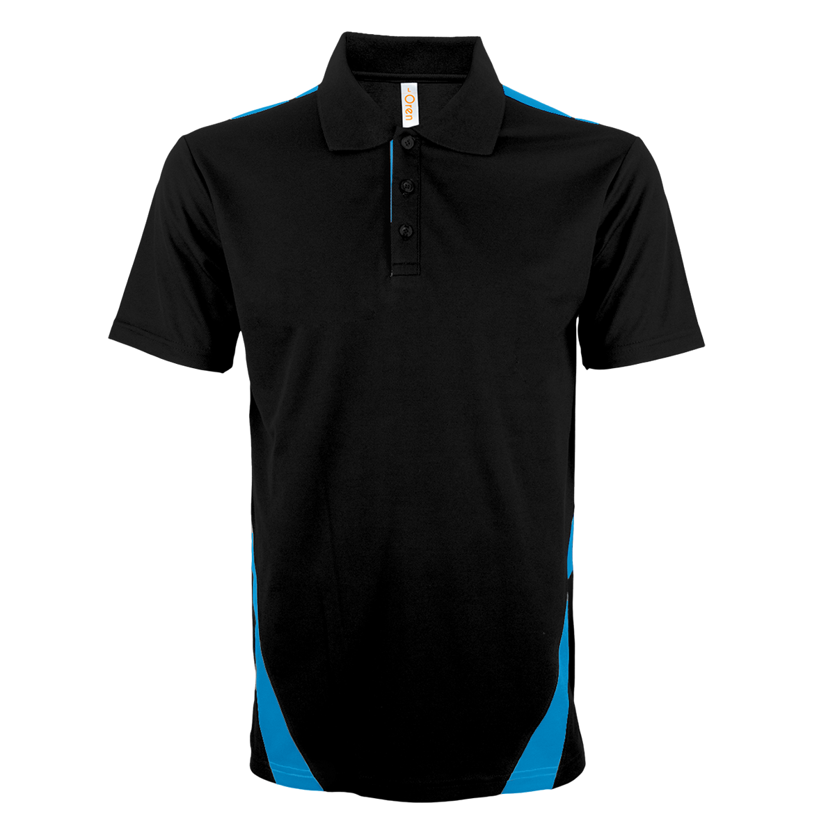 Carina CVC Dry Polo - Black / Sea Blue