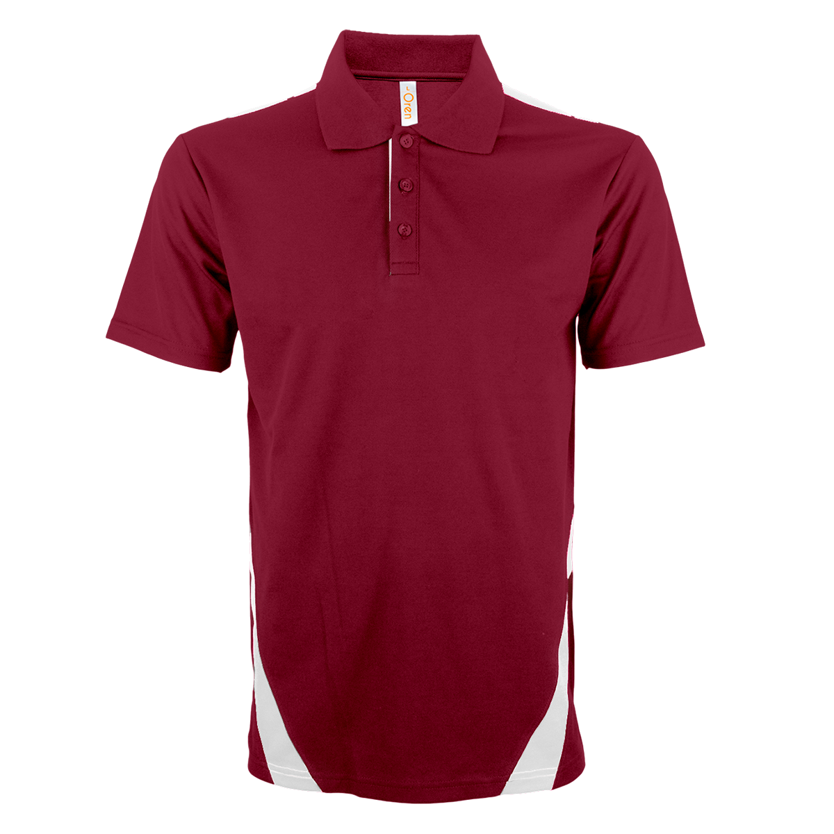 Carina CVC Dry Polo - Maroon / White