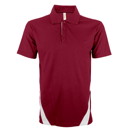 Carina CVC Dry Polo - Maroon / White
