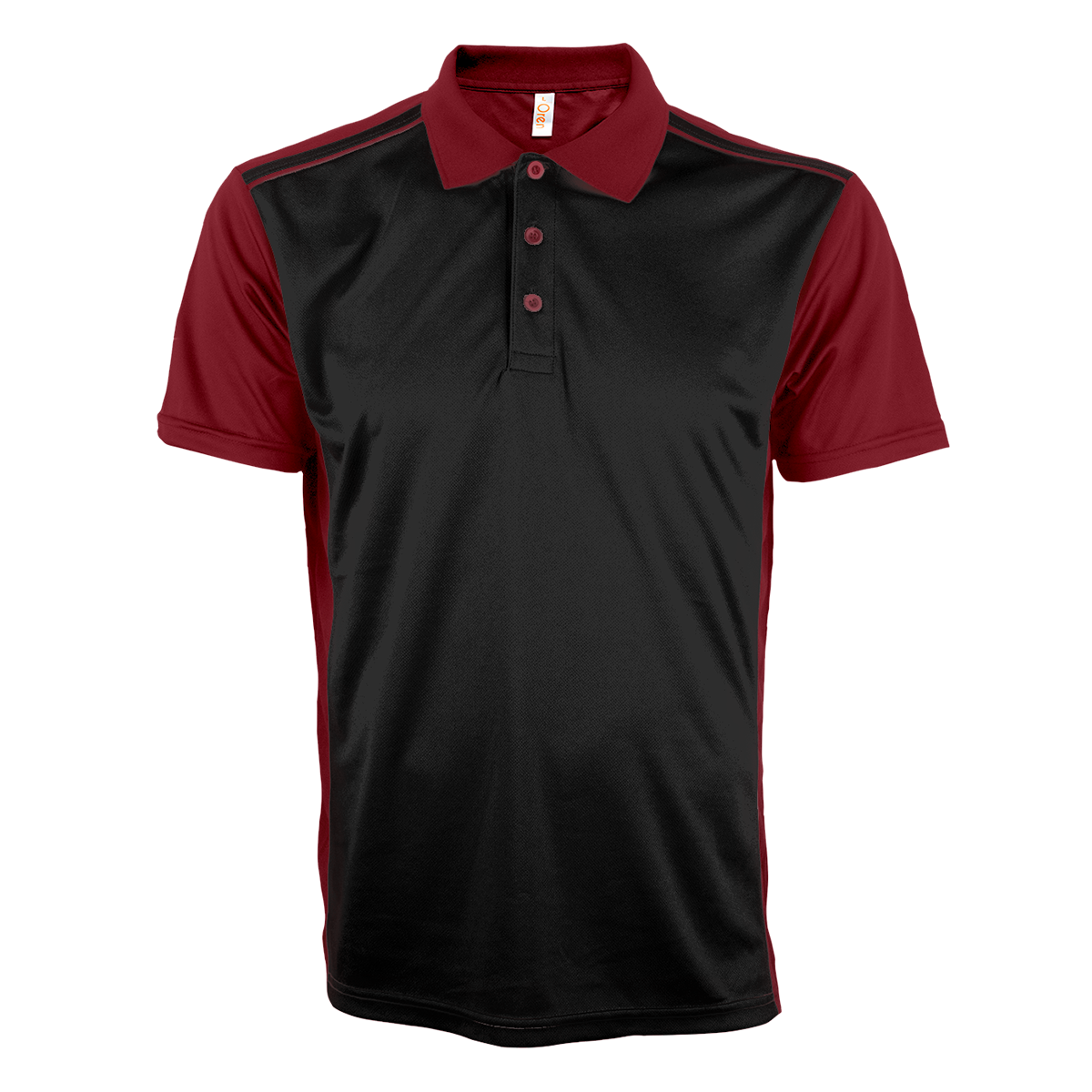 Antares Microfibre Dry Polo - Black / Maroon