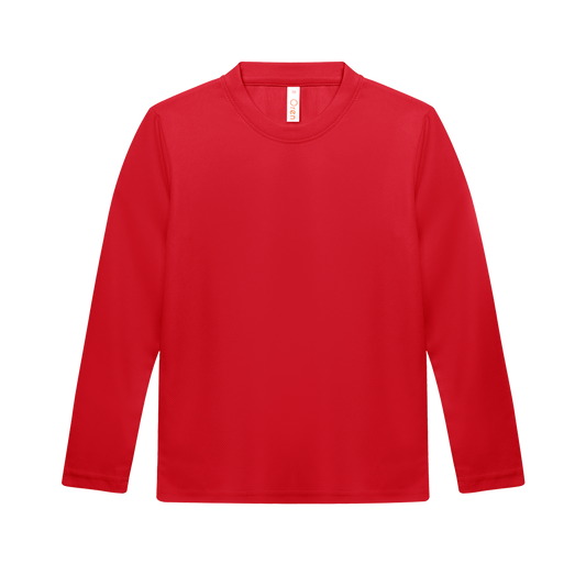 Nova Microfibre Long Sleeve Dry Tee (Kids) - Red