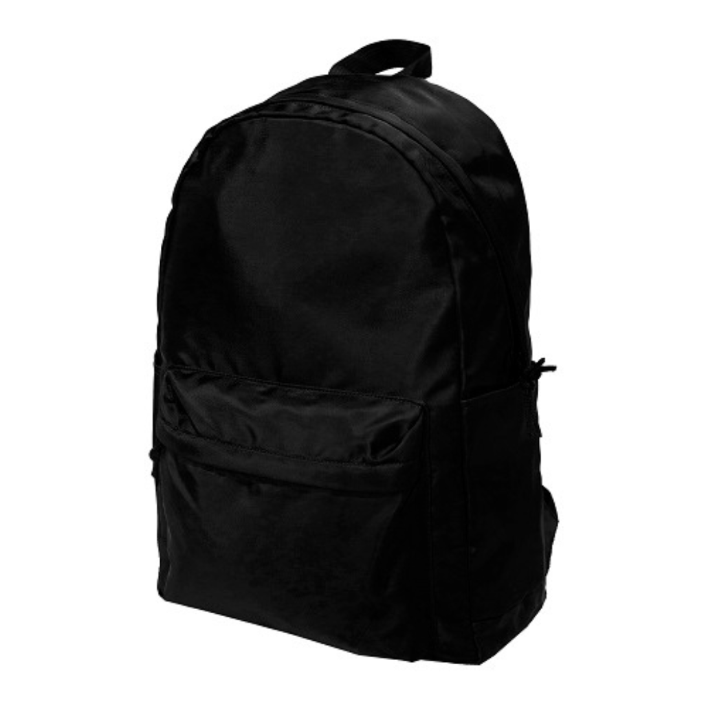 A sleek black backpack ready to be customized with your corporate logo for a stylish and practical gift.