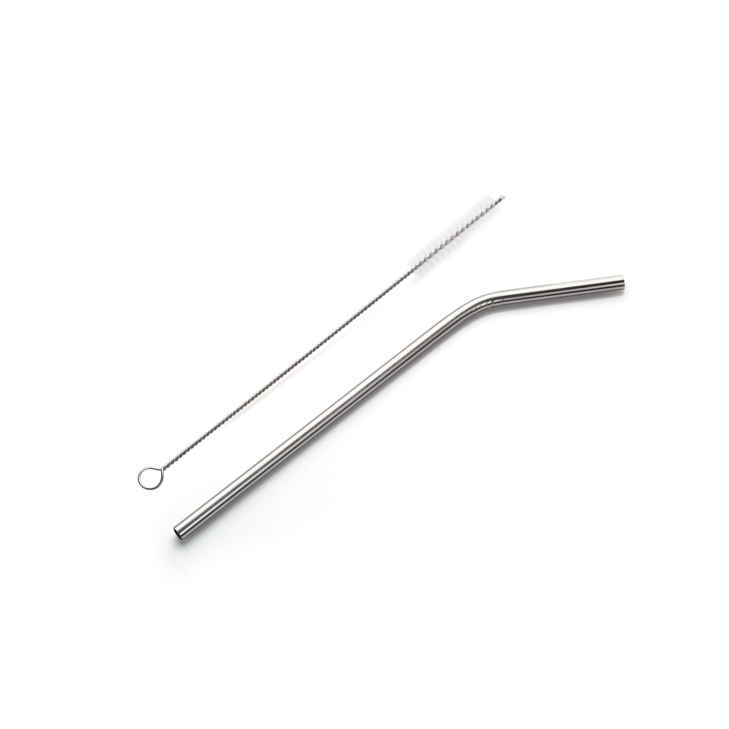 Affordable and effective custom branding stainless steel straw set of 2
