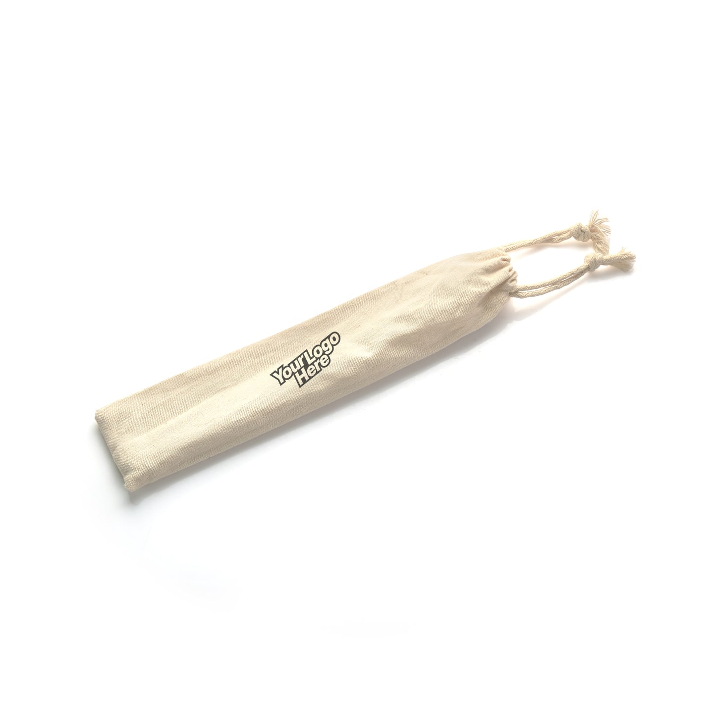 Illustration of logo printed on eco-friendly canvas pouch