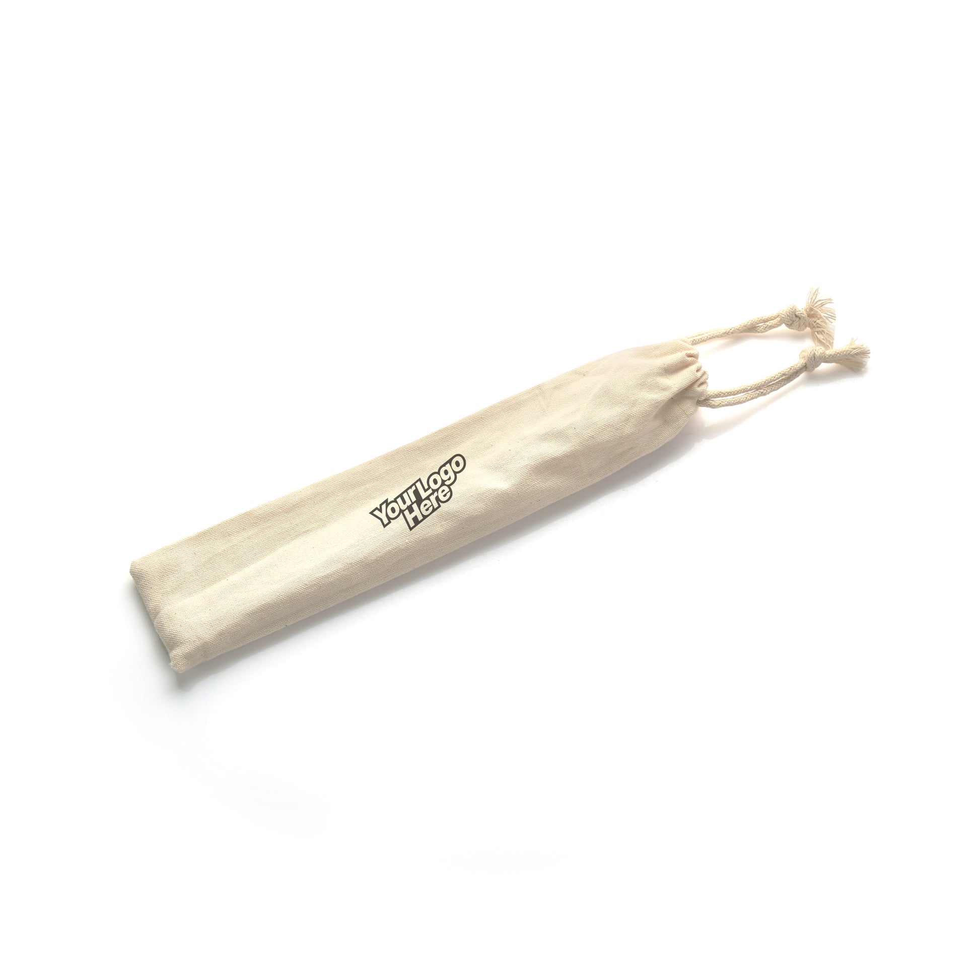 Illustration of logo printed on eco-friendly canvas pouch