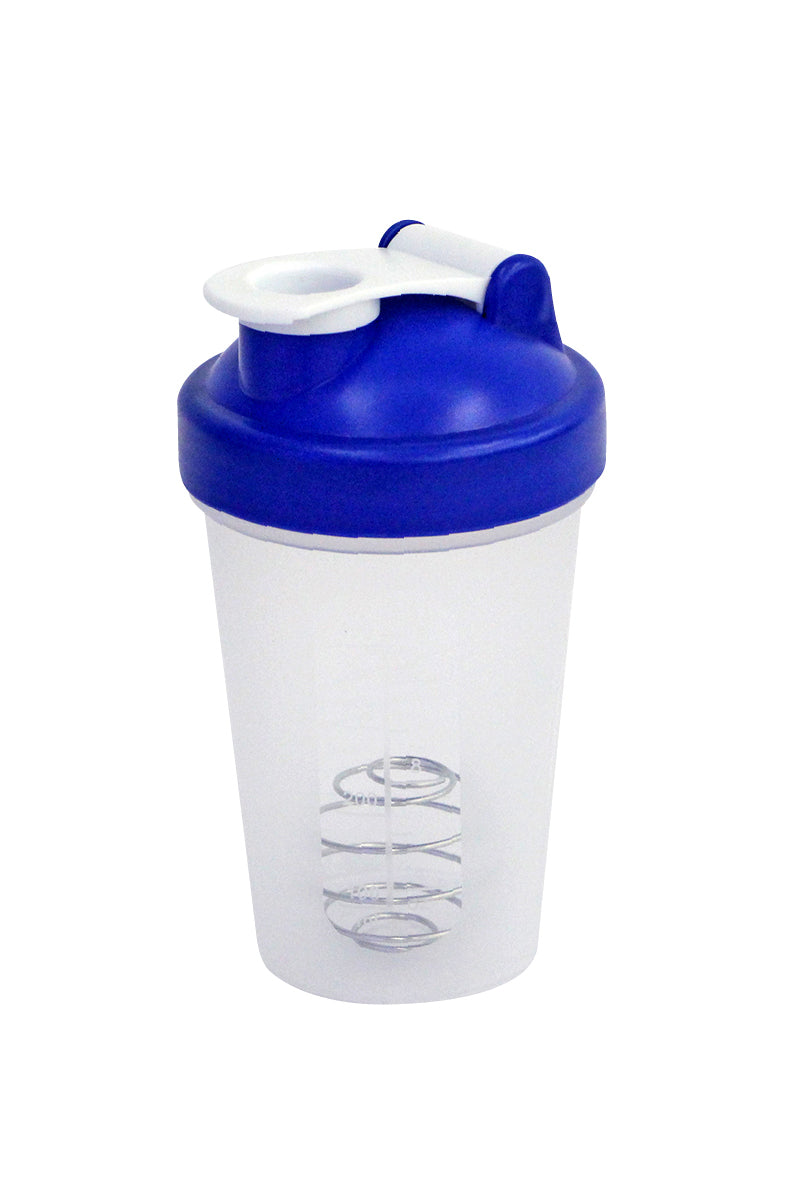 Customizable BPA-free sports shaker bottle in blue with a mixing ball, perfect for corporate gifts