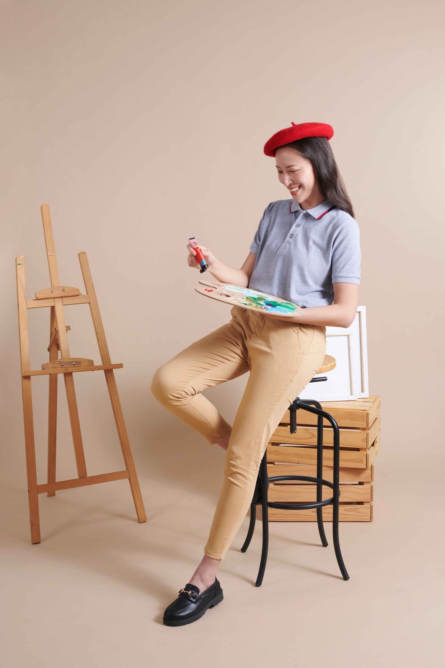 Honeycomb Colour Block Polo Shirt - gallery 1