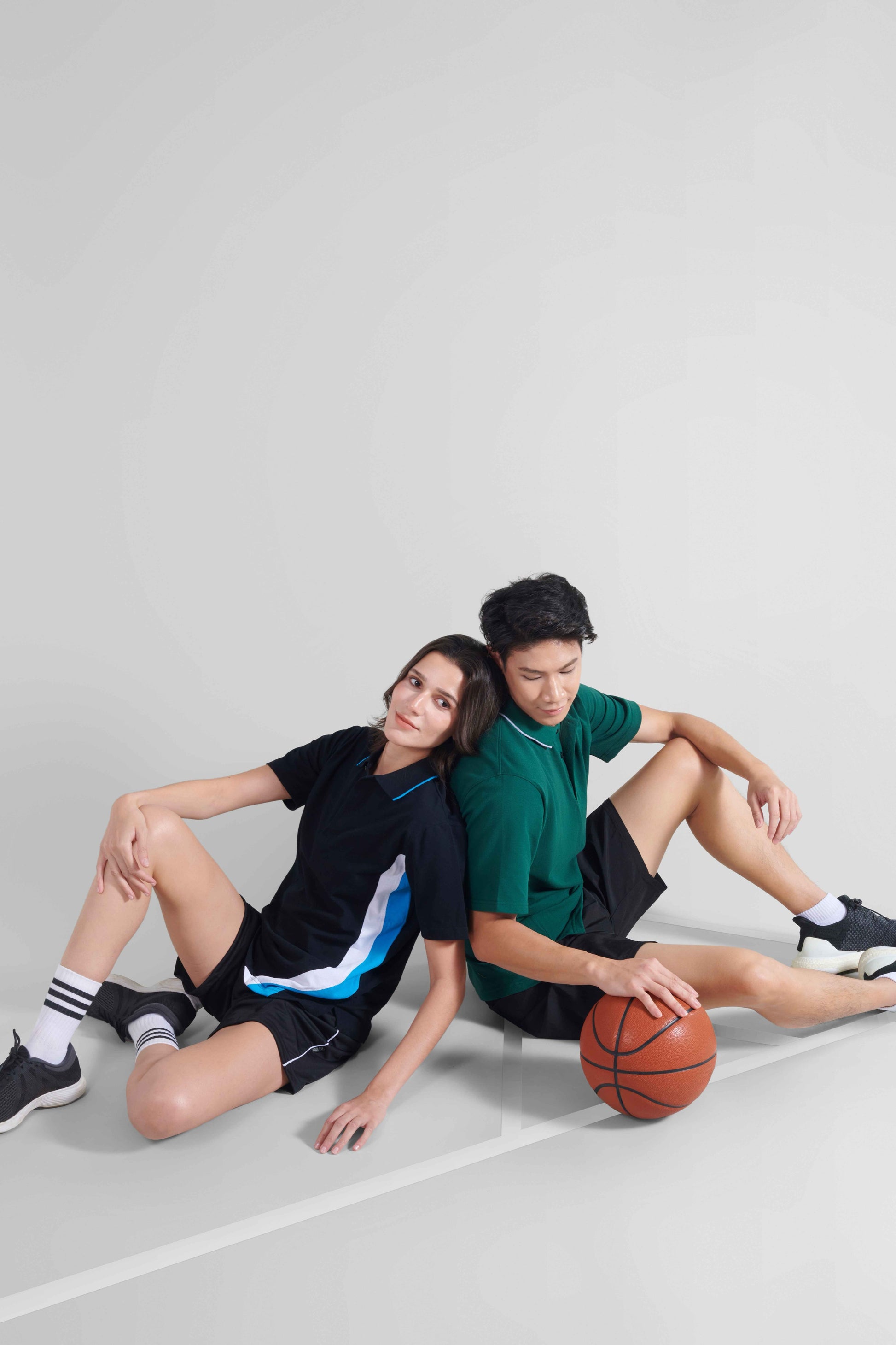 Honeycomb Cut & Sew Colour Block Polo Shirt - gallery 1