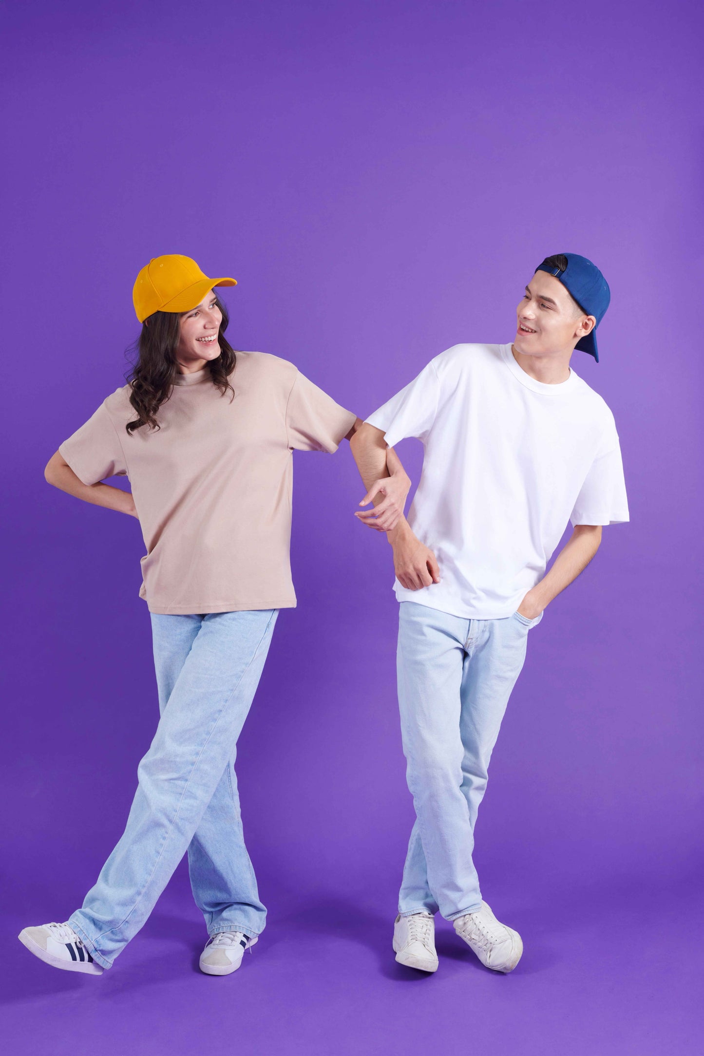 Oversized Short Sleeve Cotton Blend T-Shirt - gallery 1