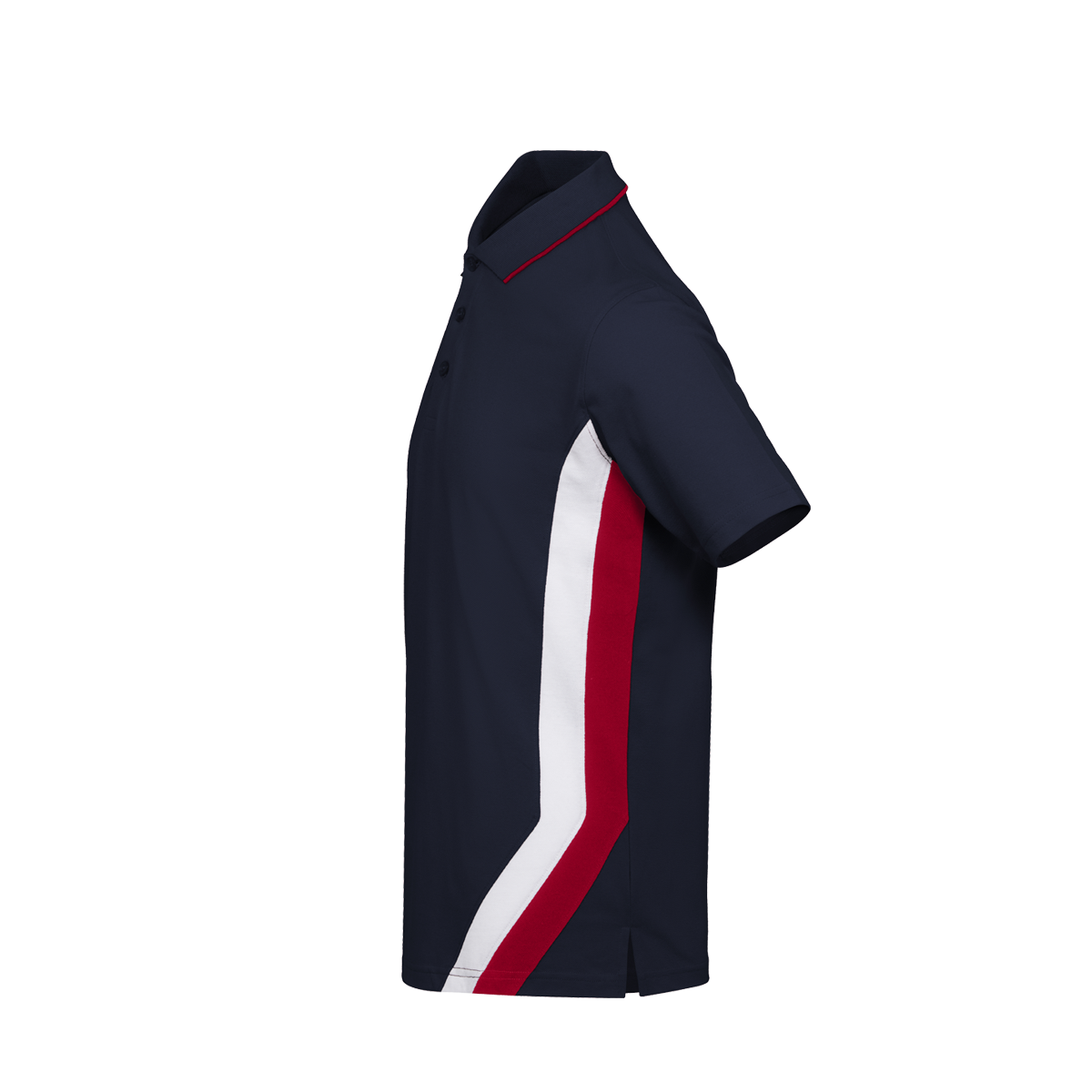 Honeycomb Cut & Sew Colour Block Polo Shirt - gallery 2