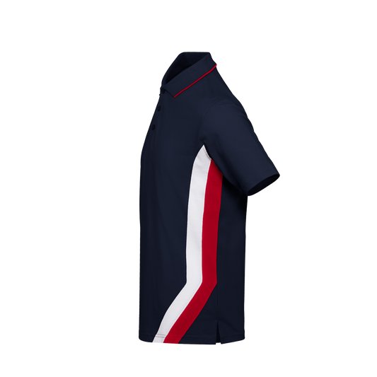 Honeycomb Cut & Sew Colour Block Polo Shirt - gallery 2