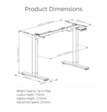 Height Adjustable Standing Desk Table