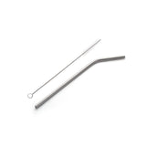 CURVE STAINLESS STEEL STRAW 1PCS WITH BRUSH